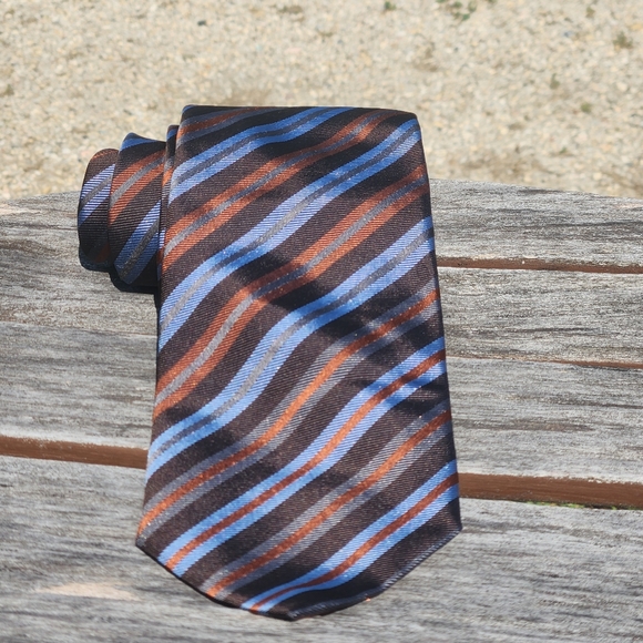 Burberry London Silk Striped Neck Tie - Picture 1 of 4